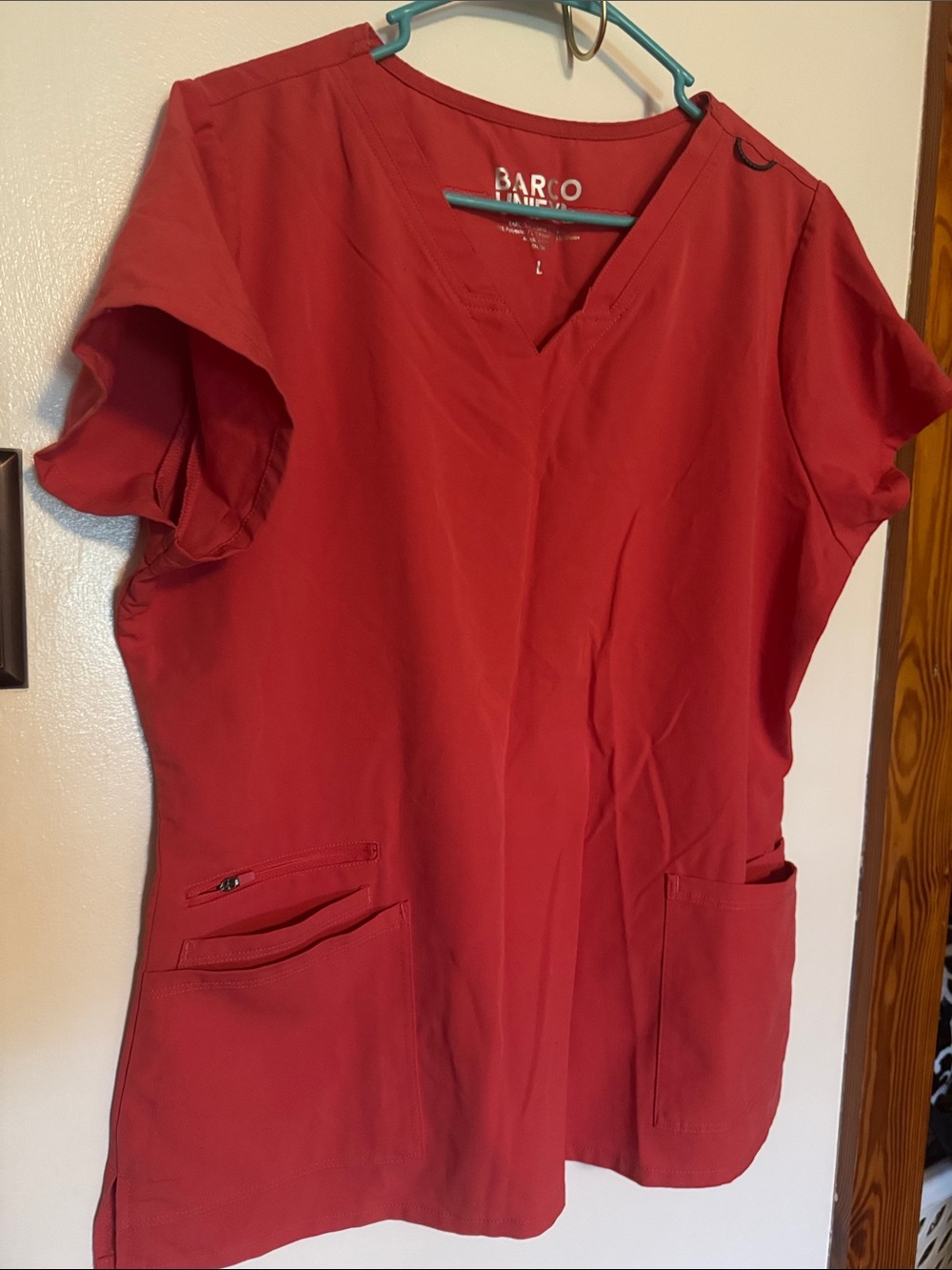 Barco Uniforms Cranberry V-Neck Short Sleeve Medical Top